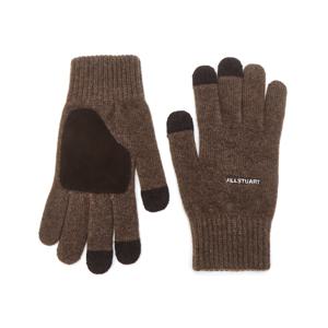 [선물포장] 브라운 로고자수 울캐시미어혼방 스마트터치 남자장갑 JUGV5F703W2
