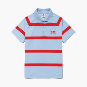 여성 요꼬에리 스트라이프 반팔 티셔츠