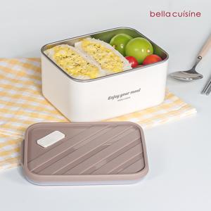 무연마제 600ml 스텐 304 도시락통 직장인 전자레인지 직사각 런치박스