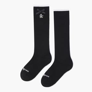 여성 베이직 리본 니삭스 블랙(MQ322LSO71)