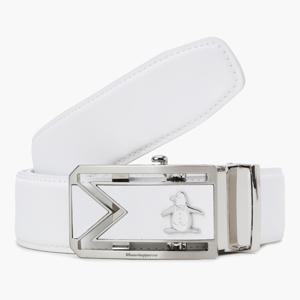 남성 M 로고 반자동 벨트 화이트(MQ321MBT71)