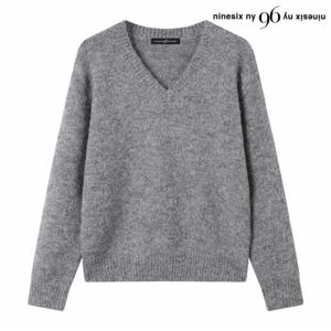 정상가:89,000원 ㅣ 데일리 베이직 V넥 오버핏 긴팔 니트 (NP3KT026L0)