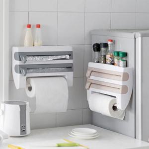 다기능 랩핑기 호일 랩 컷팅기 키친타올 주방 다용도 수납 걸이 벽걸이랩핑기 랩걸이