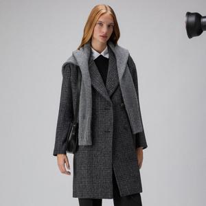 [공식] 25FW 여성 티모시[TIMOTHY CHECK] 코트 다크그레이 PRWCT001G0FDG