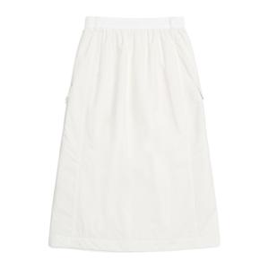 N254WSK911 여성 포울리 논퀼팅 롱 스커트 O/WHITE