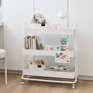 재크 와이드 트롤리 이동식 수납 웨건 바퀴 이동형 카트