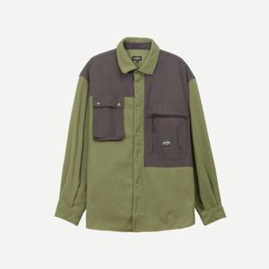 빌라봉 남성 오버핏 플리스 셔츠 AF31SH066OLV