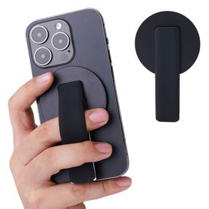 스탠드 맥세이프 스마트톡 접이식 각도조절 자석 탈부착 블랙 스트립 탈부착 핑거링그립