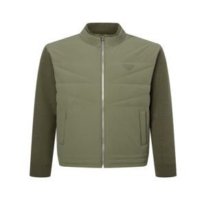 헤지스 골프 [[24FW]] HUSW4D713K2 카키 남성 앞판 약다운 방풍 하이브리드 풀집업