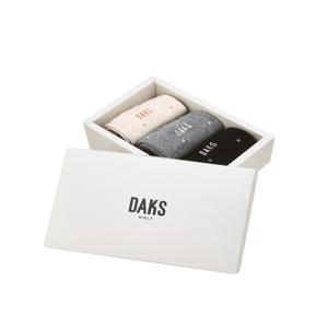 닥스 골프 여성 [[25FW]] DNSS5F902BK [ONLINE EXCLUSIVE] 블랙 로고 패턴 3족 양말 세트