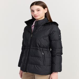 닥스 골프 여성 [[25FW]] DNJU5D903BK [ONLINE EXCLUSIVE] 블랙 벨벳 배색 포인트 중힙 다운 점퍼