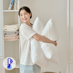 히말라야 듀라론 냉감 베개커버 아이스 쿨링 베개 패드 지퍼형/밴딩형 50x70cm