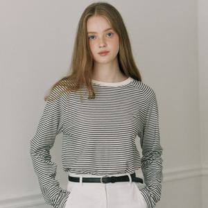 [아워호프] Stripe Raglan T-shirt - Black [H24FW-TS01-BLK]