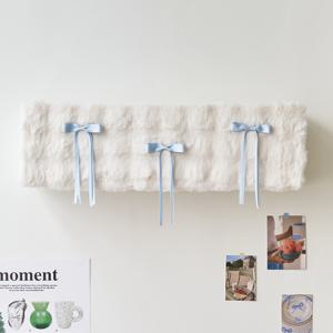 몽글몽글 밍크 라떼 플레인 벽걸이 에어컨커버 가리개 덮개 7size