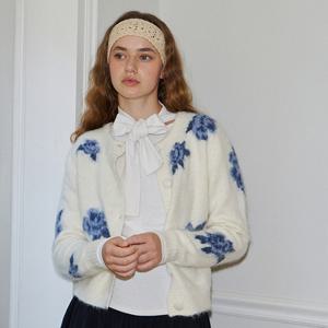 [바이탈싸인] 헤어리 플라워 메리노울 니트 가디건 3colors_Ivory [25MNFWTOP12IV]