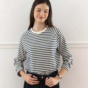 [아워호프] Heather Brushed Stripe Raglan T-shirt - Ivory [H25WT-TS04-IVO]