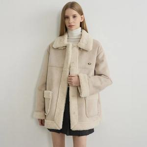 [아워호프] Shia Shearling Mustang Coat - Light Beige [H25WT-OT02-LBE]