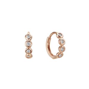 [티르리르] 14K 핑크골드 브리사 베젤 스톤 원터치 귀걸이 TEPK4P03965M