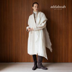 애드아보아 25FW 캐시미어100 프린지 테슬 머플러