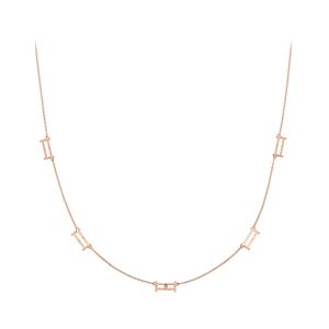 [티르리르] 14K 핑크골드 위빙 T 유닛 목걸이 TNJK4P00005M