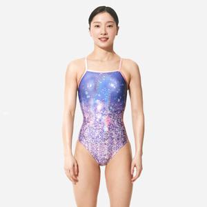 우먼 글리터 리플렉션 브릿지백 원피스 수영복 퍼플 (B5SWSWS026PPL)