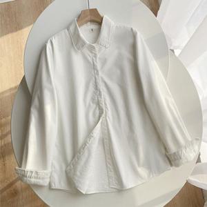 [브리치]  / NB1057 심플 베이직 프릴 카라 기모 셔츠
