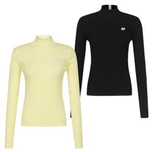 [마스터바니] 여성 후면 배색 라인 하프넥 골지 니트 421C3SR156