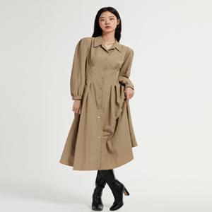 LAP 나일론 핀턱 셔츠 원피스AN3WO842