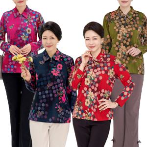 [엄마옷  로만지퍼카라약기모티셔츠