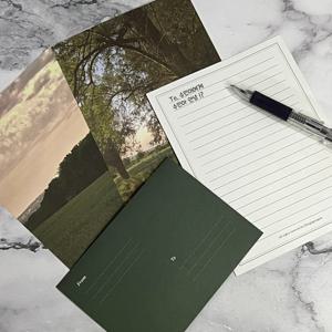 예쁜 감성 편지지 세트 포토 특별한 손편지 기념일 편지 생일 곰신 훈련소 여자 남자 AA0292