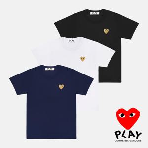 꼼데가르송 남녀공용 골드와펜 반팔티