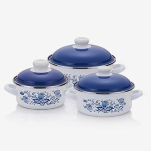 쯔밸 인덕션 법랑 냄비 3종 세트 양수 16 20 24cm