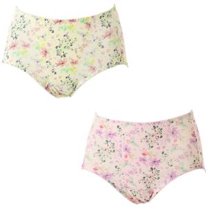 와코루 2장세트모달소재 부드럽고 편한 꽃프린트요실금팬티 안심팬티WPT5007