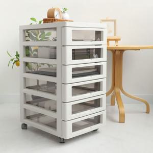 거실 책상 사무실정리 보이는 6단 서랍 이동식 수납장 책상서랍장 책상서랍 플라스틱 바퀴
