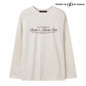 정상가:39,000원 ㅣ 슬리브 레터링 라운드넥 긴팔 티셔츠 (NP3LW013L0)