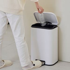 디럭스 스텐페달 휴지통 20L 화이트