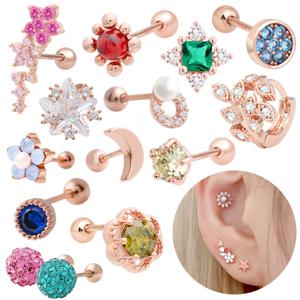 14K 골드핀 심플 진주 이너컨츠 귓바퀴 연골 데일리 링 피어싱 [1+1] 무료배송