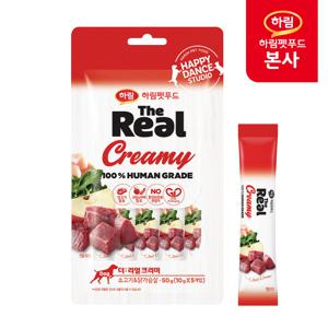 더리얼 크리미 소고기&닭가슴살 50g Dog / 츄르 강아지간식