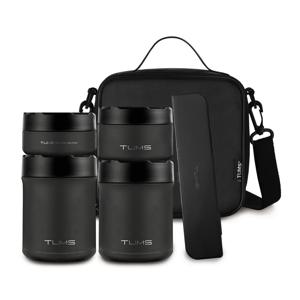 텀스 블랙스톤 보온도시락 4P+수저 세트 500+400+350+250ml