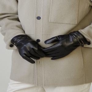 액세서리 DCGV4F131BK [남성장갑]블랙 양가죽 DAKS로고 스마트폰터치 장갑