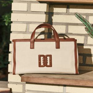 액세서리 [[25SS]] DCBA5E976I2 [DD CANVAS] 베이지 DD로고 가죽배색 캔버스 북토트 L