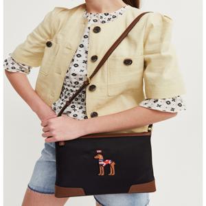 헤지스 액세서리 여성 [[24FW]] WIBA4F805BK [스테디셀러] 블랙 소재배색 나일론 크로스백