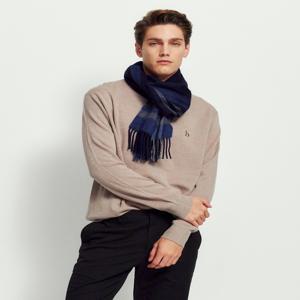 액세서리 남성 [[24FW]] WBMU4F309N2 네이비 라인배색 캐시미어 머플러