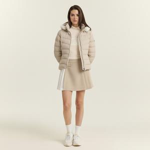 여성 배색 플리츠 스커트 베이지 MQ422LSKO1