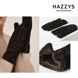 [선물포장] 블랙 스웨이드 염소가죽 남성 장갑 HJGV4F124BK