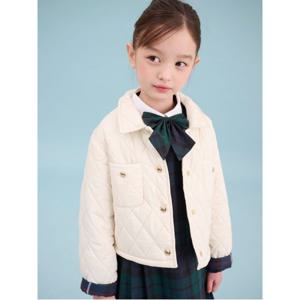 [30%OFF]여아 칼라 퀼팅 점퍼 - 아이보리(BI5138G020)