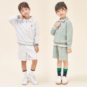 25FW 반집업 칼라 긴소매 & 반바지 2PCS 상하 세트