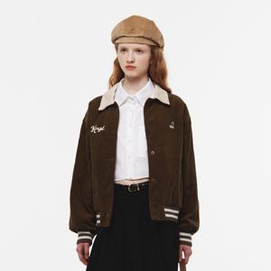 우먼스 코듀로이 바시티 자켓 8555 브라운