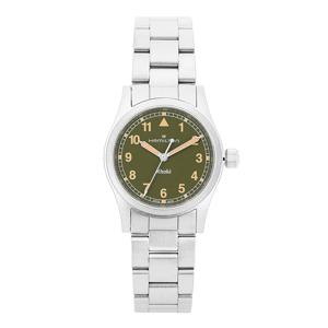 H69301160 카키 필드 남성 메탈시계