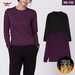 BFL 여성 겨울 기모 라운드 긴팔티셔츠 웜업티 보온티 데일리 등산 이너티 W2ERTS-602W